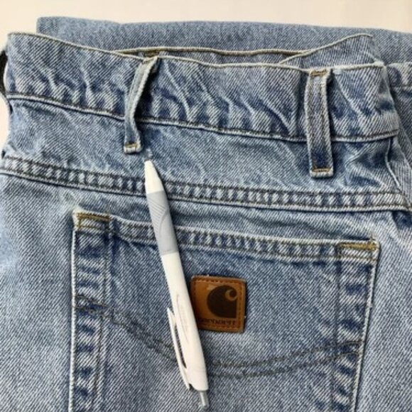Carhartt Jeans Men's 40X31 Blue Denim Relaxed Fit Tapered Leg - Picture 10 of 13